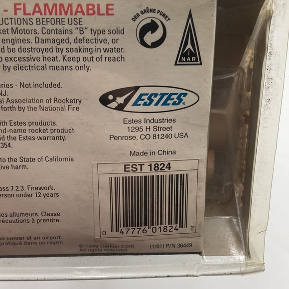 Vintage Estes Flying Model Rocket Starter Set Code Red New Sealed Rare - Picture 10 of 10